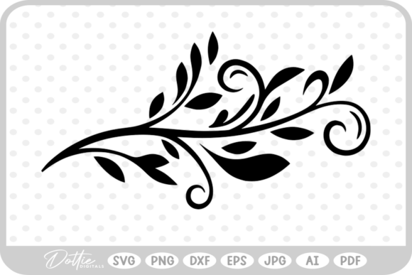 Download Botanical Decorative Swirl SVG PNG DXF - Dxf Collection