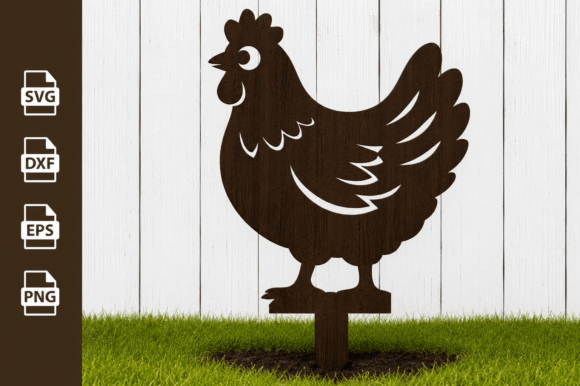 Download Chicken Garden Stake Laser Cut Files - Laser cut files Collection